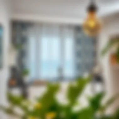 Stylish kitchen curtains enhancing the decor