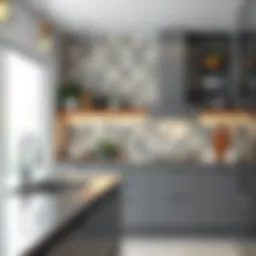 Elegant kitchen tile design showcasing modern aesthetics