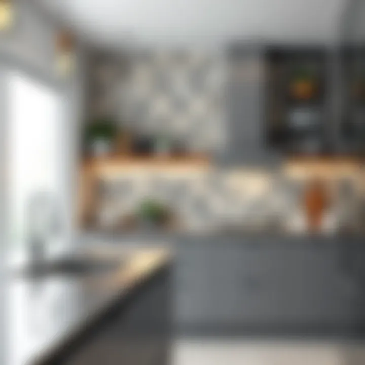 Elegant kitchen tile design showcasing modern aesthetics