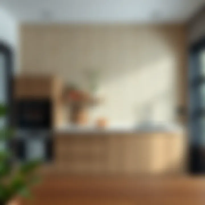 Textured tiles enhancing the ambiance of a cozy kitchen