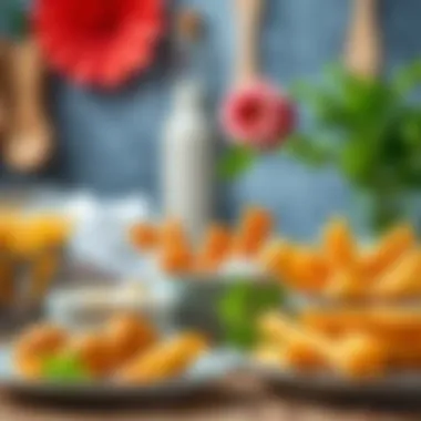 Healthy airfryer snacks assortment