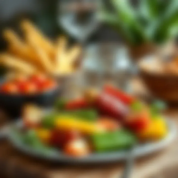 Delicious airfried vegetables ready to be served