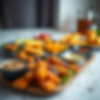 Plated airfryer snacks ready to enjoy