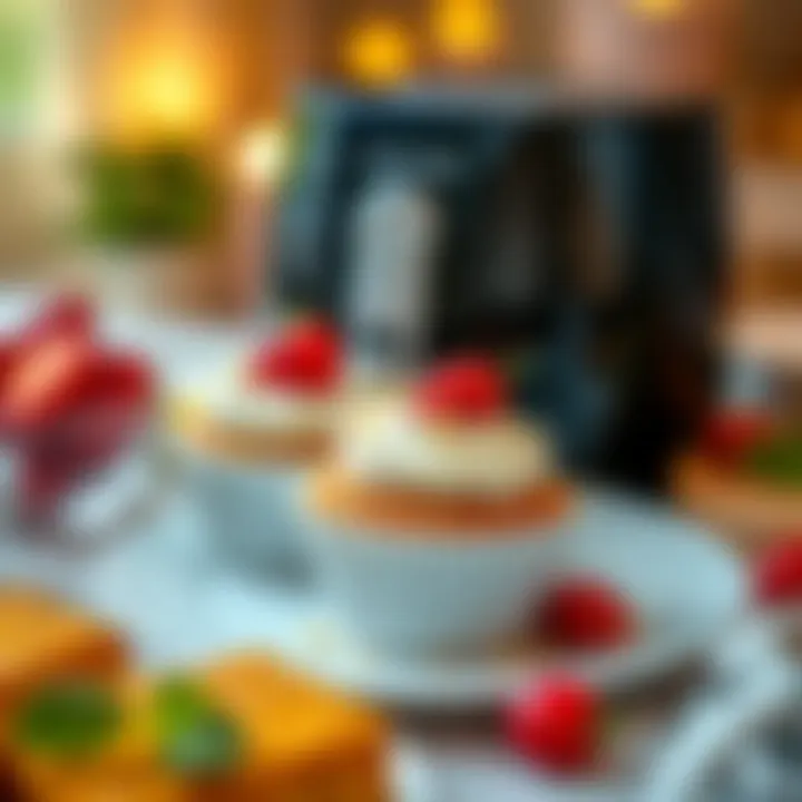 Tempting desserts made in an airfryer