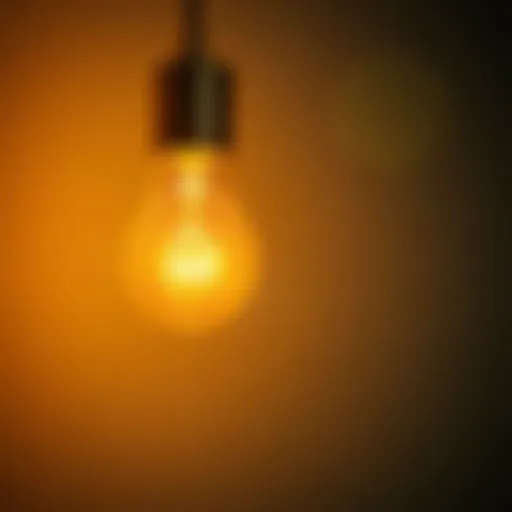 An energy-efficient light bulb emitting a warm glow