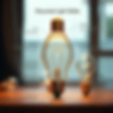 A diagram illustrating the environmental impact of discarded light bulbs