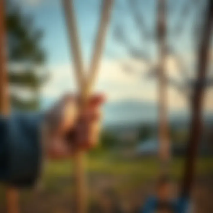 Securing the Ropes for Safety Attaching ropes securely to swing.