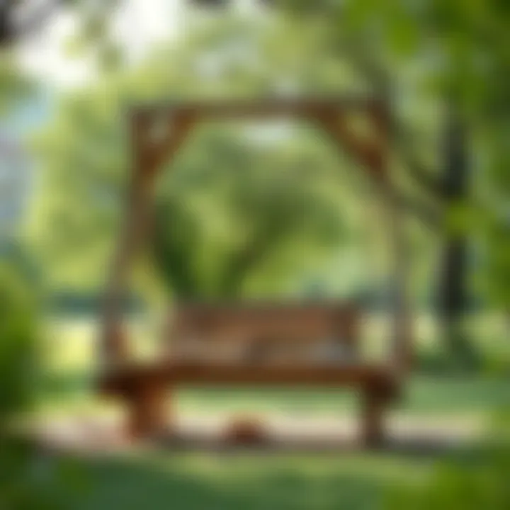 Building the Frame of the Swing Crafting wooden swing frame.