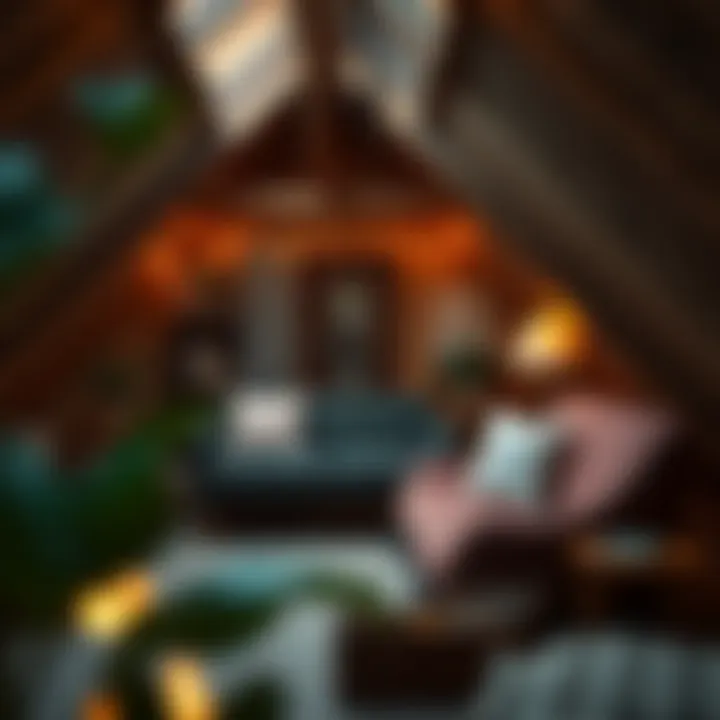 Cozy Attic Reading Nook Cozy reading nook in a beautifully decorated attic