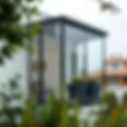 Elegant balcony enclosure with glass panels