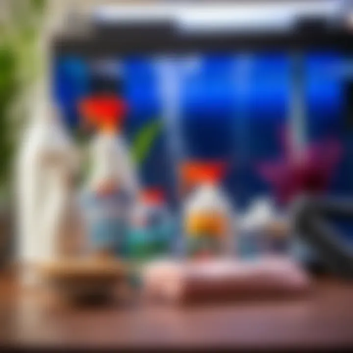 Essential cleaning supplies for aquarium maintenance