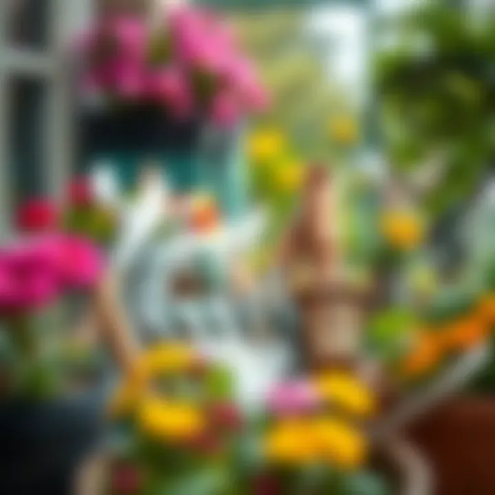 Gardening tools and accessories for balcony flowers