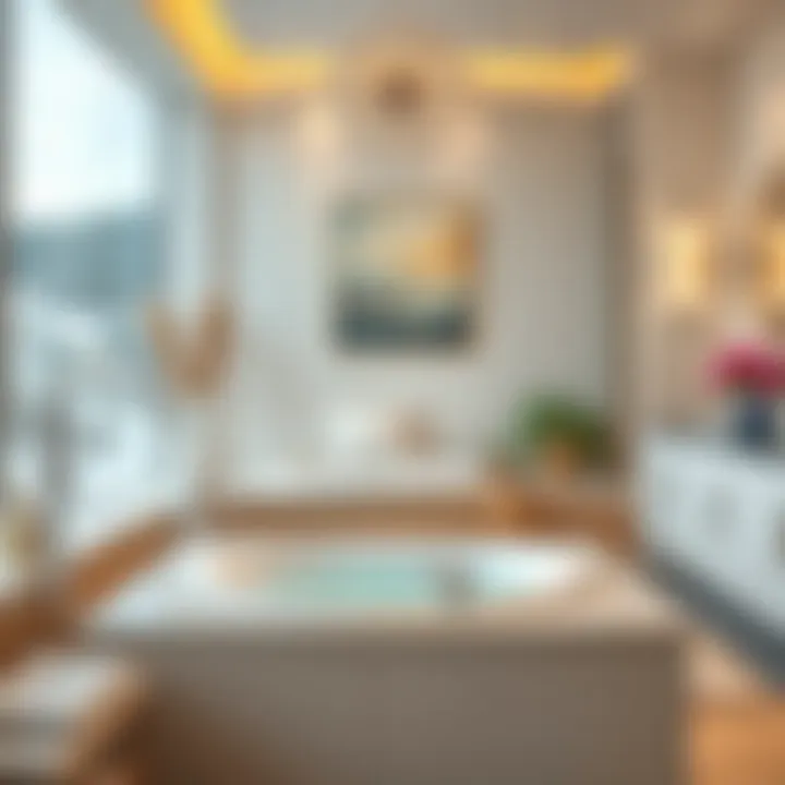 Whirlpool Tub in Luxury Bathroom Luxury bathroom featuring a whirlpool tub surrounded by stylish decor