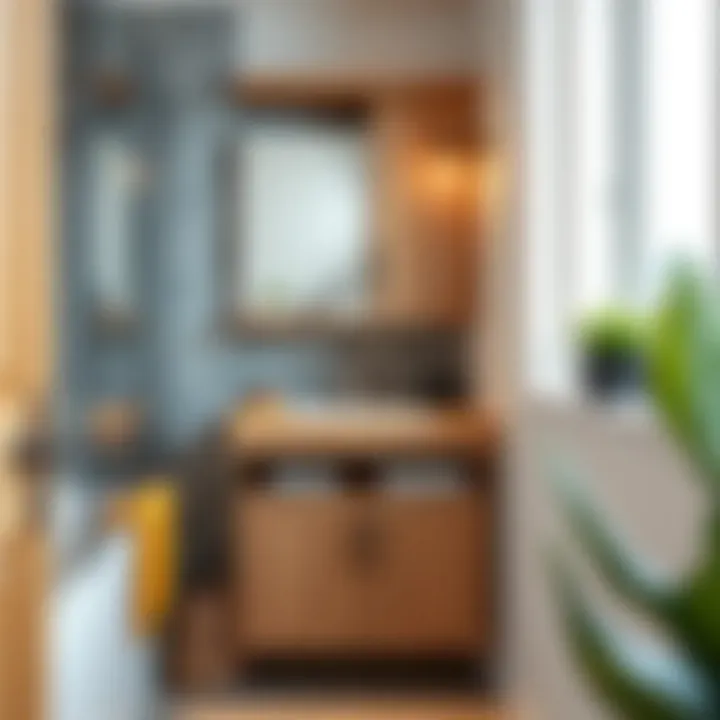 Efficient Space-saving Bathroom Cabinet Space-saving bathroom cabinet in a small area