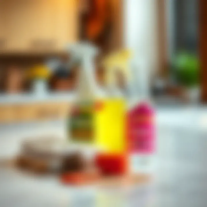 Effective Chemical Solutions for Stain Removal Chemical cleaning products on a surface