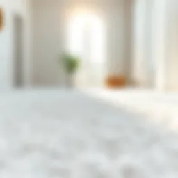 Bright white carpet gleaming in sunlight