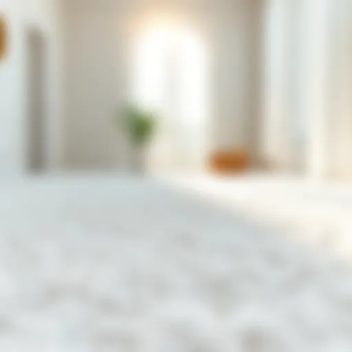 Bright white carpet gleaming in sunlight