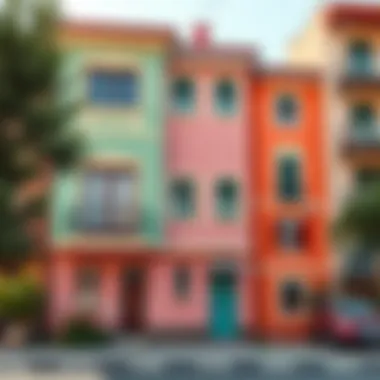 A vibrant color palette for building exteriors