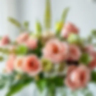 Beautiful Floral Arrangement with Blush Pink and Green Blush pink and green floral arrangement