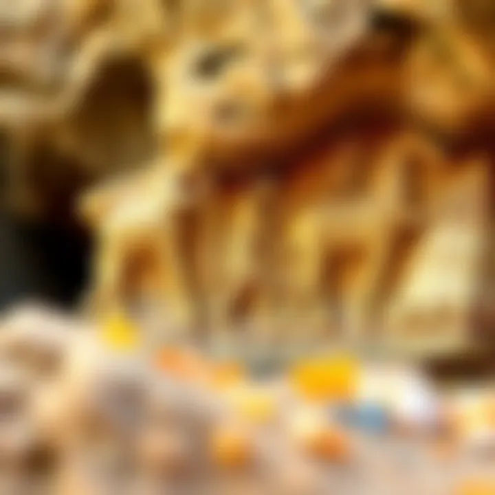 Ancient cave paintings depicting early forms of art.