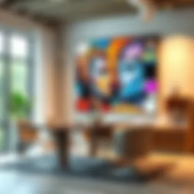 Futuristic visualization of painting innovation.