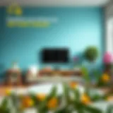 Bright wall covering enhancing a living space