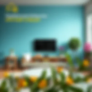 Bright wall covering enhancing a living space