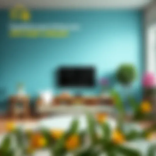 Transform Your Living Area with Bright Wallpaper Bright wall covering enhancing a living space