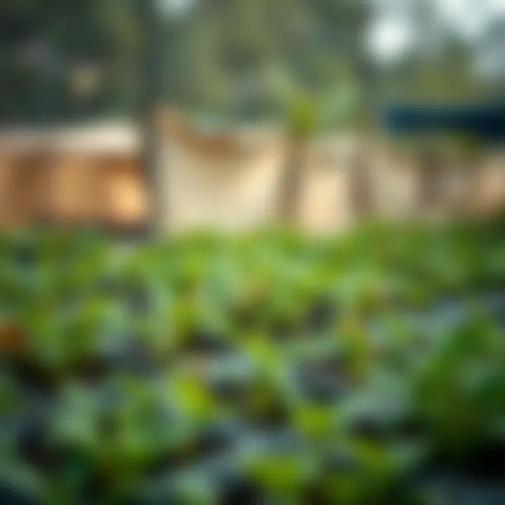 Illustration of local climate conditions affecting plant growth