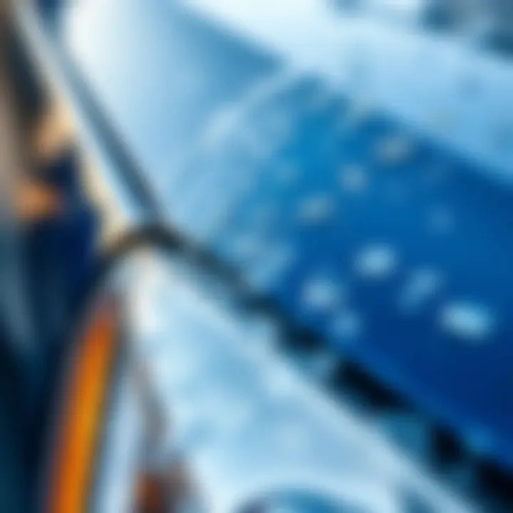 Close-up of car surface after washing with dish detergent