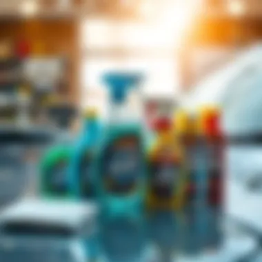 Alternative car cleaning products displayed