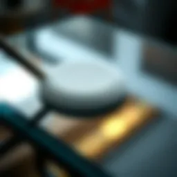 Shiny glass surface after polishing