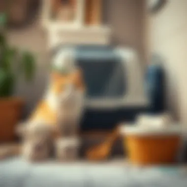 Litter box and accessories for hygiene