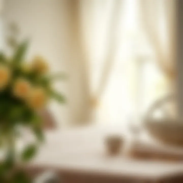 Elegant traditional wedding linens beautifully arranged