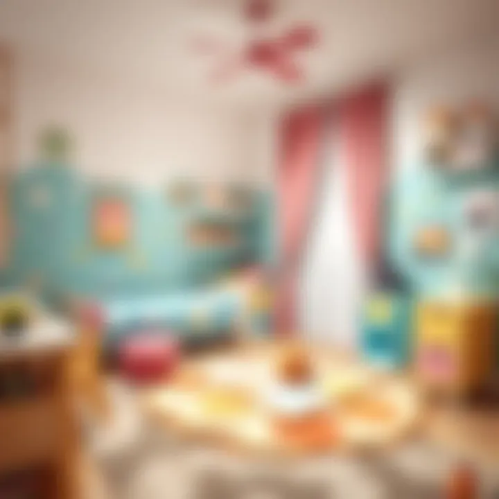 Vibrant Children's Room Design A vibrant and playful children's room with colorful furniture