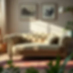 Sofa with a fresh appearance after cigarette odor removal