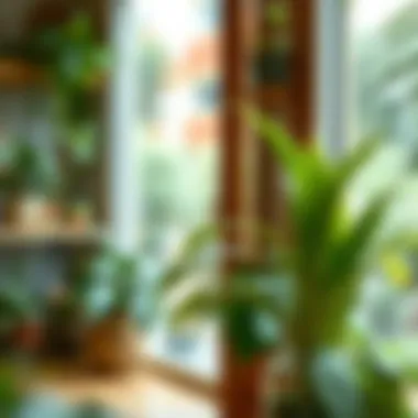 Indoor plants enhancing a clean and fresh atmosphere