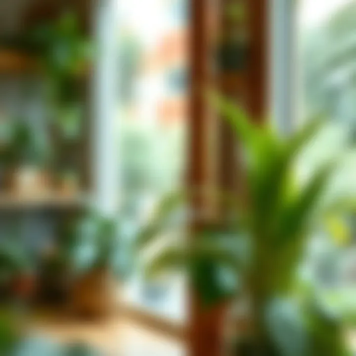 Indoor plants enhancing a clean and fresh atmosphere