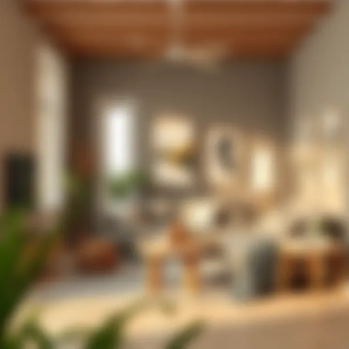 A cozy room with calming color schemes