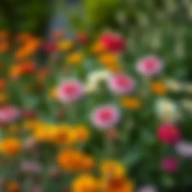 Colorful flowers enhancing garden aesthetics