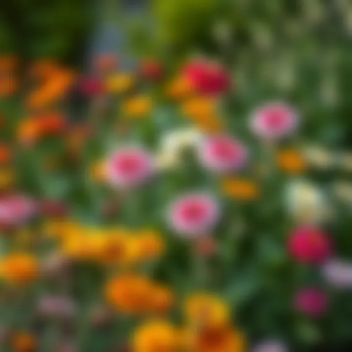 Colorful flowers enhancing garden aesthetics