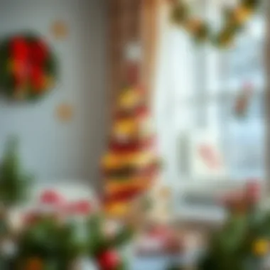 A creative Christmas tree made with recycled materials