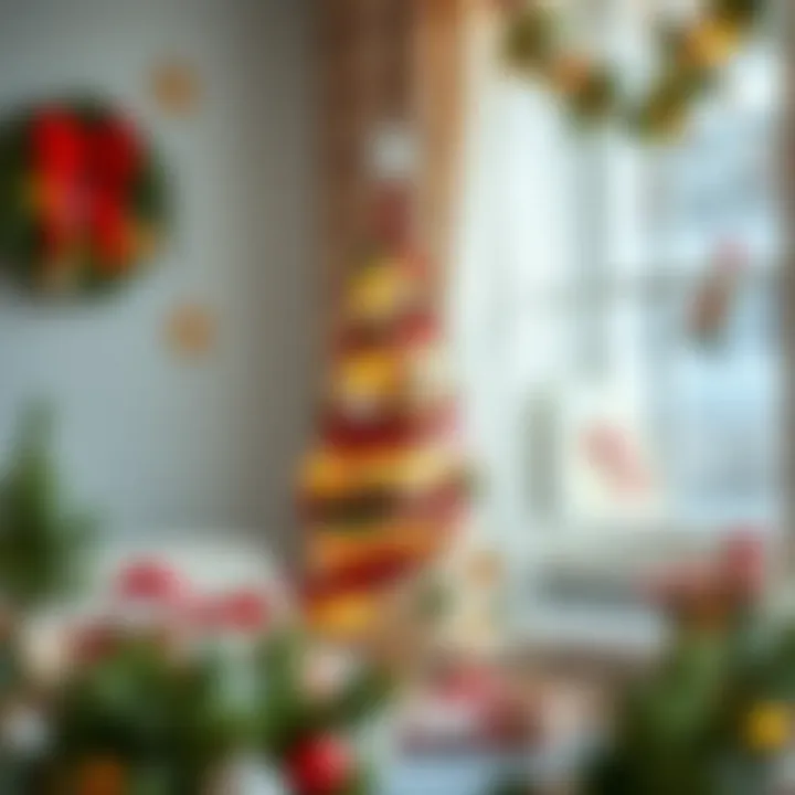 A creative Christmas tree made with recycled materials