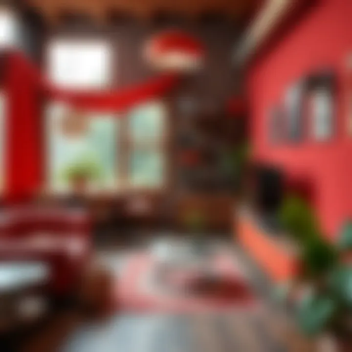 Artistic project showcasing creative uses of red.