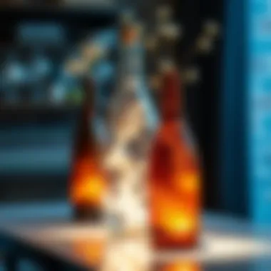 Creative repurposing of glass bottles into decorative vases