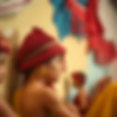 Cultural interpretations of colors represented graphically