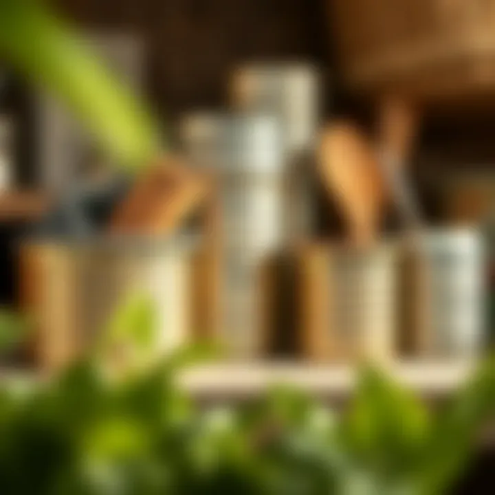 DIY storage solutions using tin cans