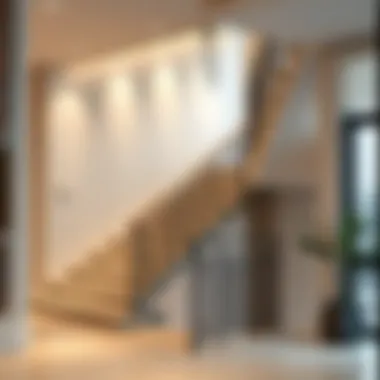 Elegant staircase in a duplex setting