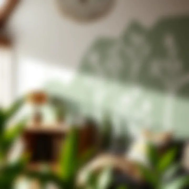 Creative application technique for wall painting using stencils