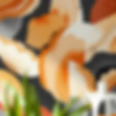 Elegant wall paint pattern showcasing modern abstract art